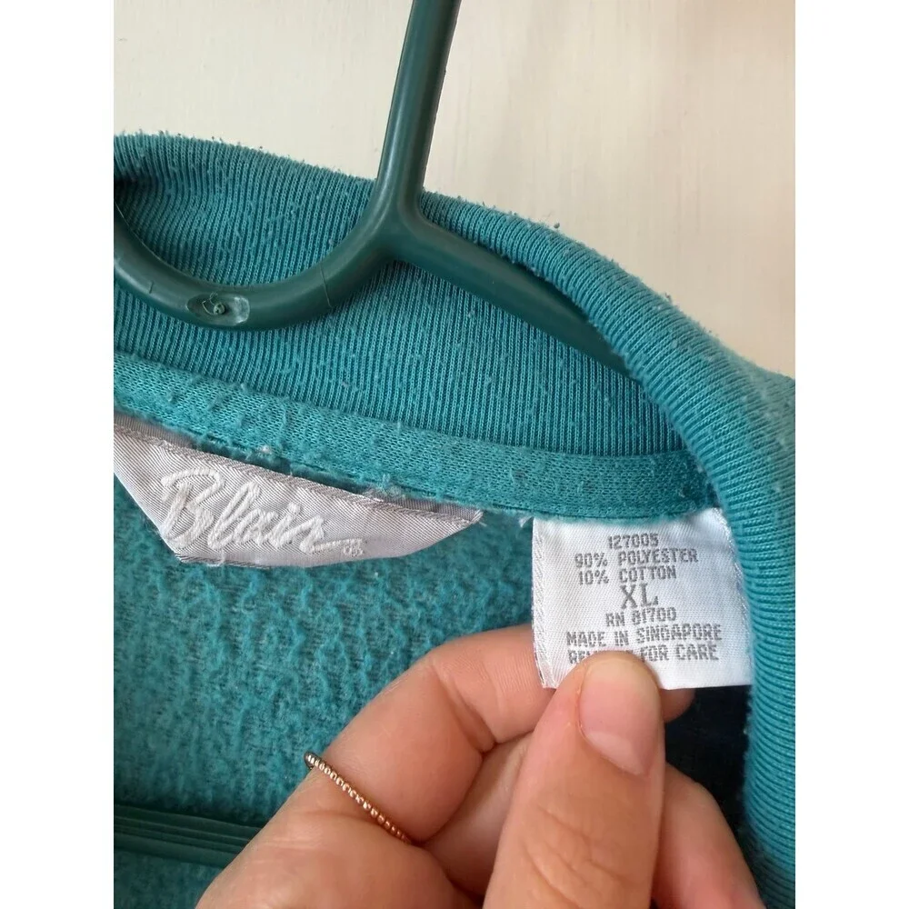 Blair women’s size X – large blue zip up sweater vintage